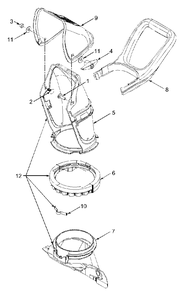Chute Diagram and Parts List for 140 (31B-140-000)(2004) Yard Machines Snow Blower